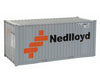 Walthers Scenemaster 8005 20’ Corrugated Container With Flat Panel - Assembled -- Ned-Lloyd (Gray