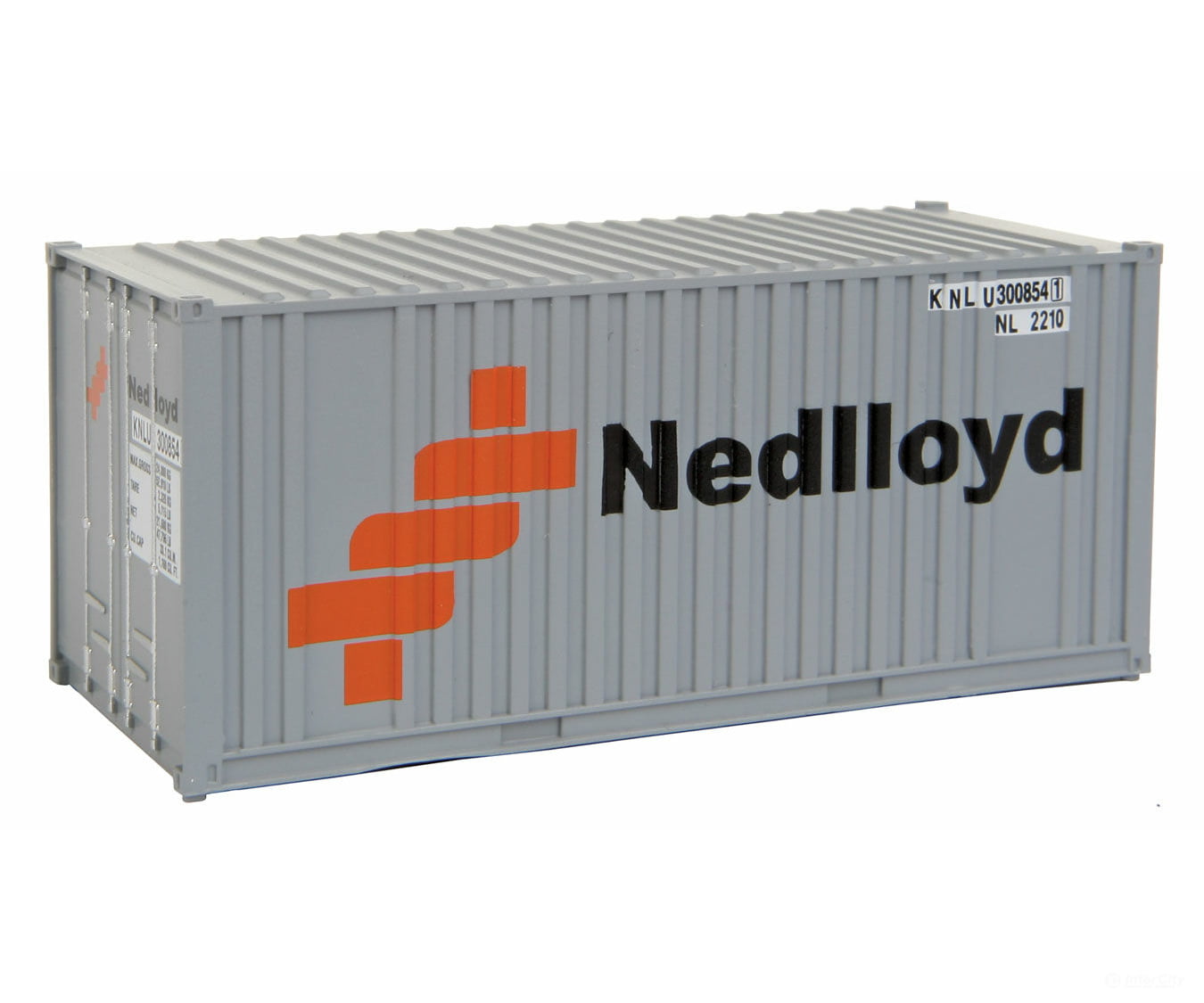 Walthers Scenemaster 8005 20’ Corrugated Container With Flat Panel - Assembled -- Ned-Lloyd (Gray