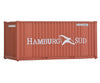 Walthers Scenemaster 8006 20’ Corrugated Container With Flat Panel - Assembled -- Hamburg Sud