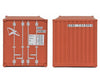 Walthers Scenemaster 8006 20’ Corrugated Container With Flat Panel - Assembled -- Hamburg Sud