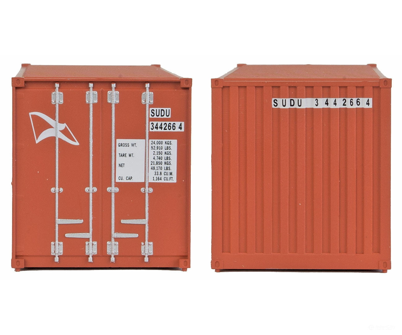 Walthers Scenemaster 8006 20’ Corrugated Container With Flat Panel - Assembled -- Hamburg Sud