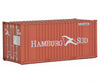 Walthers Scenemaster 8006 20’ Corrugated Container With Flat Panel - Assembled -- Hamburg Sud