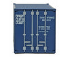 Walthers Scenemaster 8009 20’ Corrugated Container With Flat Panel - Assembled -- Cast (Blue