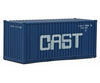 Walthers Scenemaster 8009 20’ Corrugated Container With Flat Panel - Assembled -- Cast (Blue