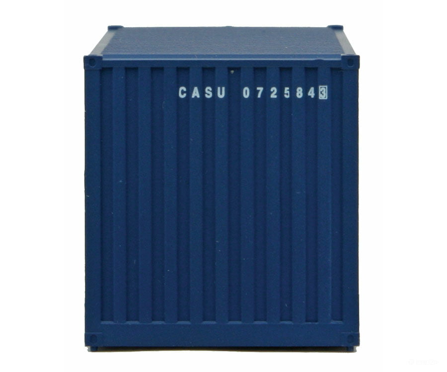 Walthers Scenemaster 8009 20’ Corrugated Container With Flat Panel - Assembled -- Cast (Blue