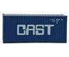 Walthers Scenemaster 8009 20’ Corrugated Container With Flat Panel - Assembled -- Cast (Blue