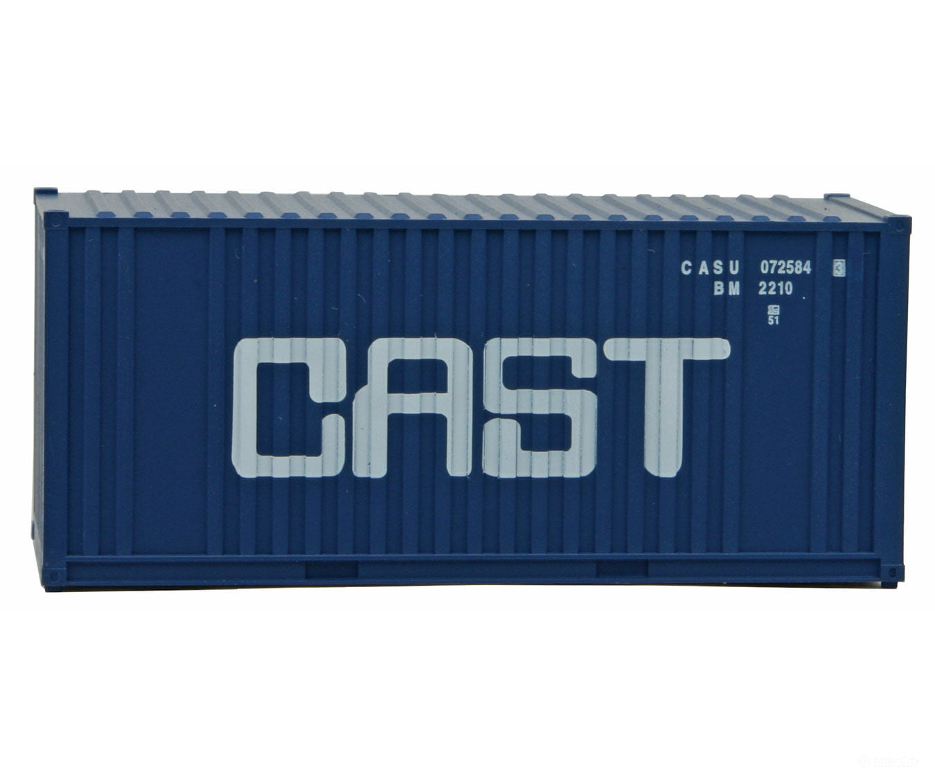 Walthers Scenemaster 8009 20’ Corrugated Container With Flat Panel - Assembled -- Cast (Blue