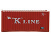 Walthers Scenemaster 8013 20’ Corrugated Container With Flat Panel - Assembled -- K-Line (Red
