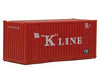 Walthers Scenemaster 8013 20’ Corrugated Container With Flat Panel - Assembled -- K-Line (Red
