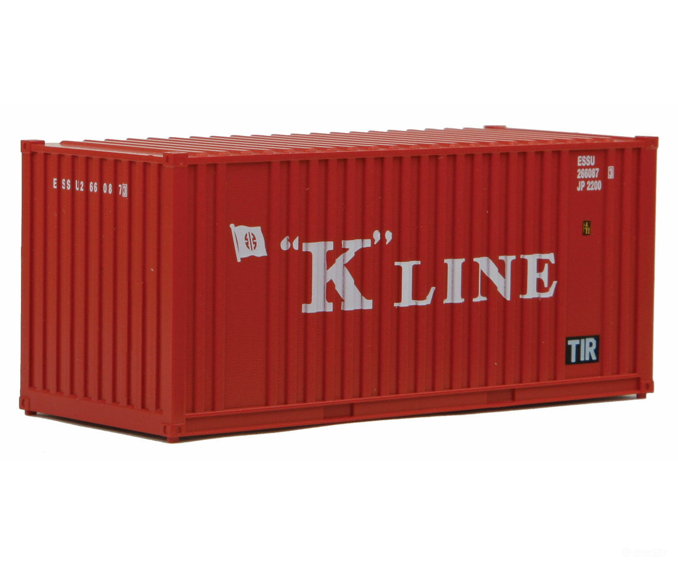 Walthers Scenemaster 8013 20’ Corrugated Container With Flat Panel - Assembled -- K-Line (Red