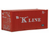 Walthers Scenemaster 8013 20’ Corrugated Container With Flat Panel - Assembled -- K-Line (Red