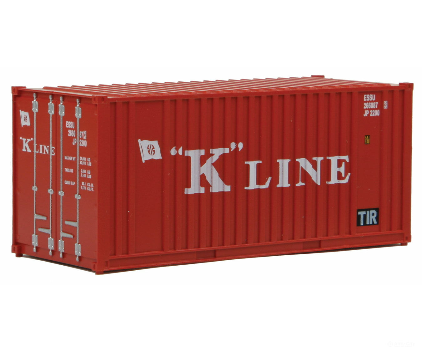 Walthers Scenemaster 8013 20’ Corrugated Container With Flat Panel - Assembled -- K-Line (Red