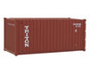 Walthers Scenemaster 8053 20’ Corrugated Container - Assembled -- Triton (Brown White) Freight