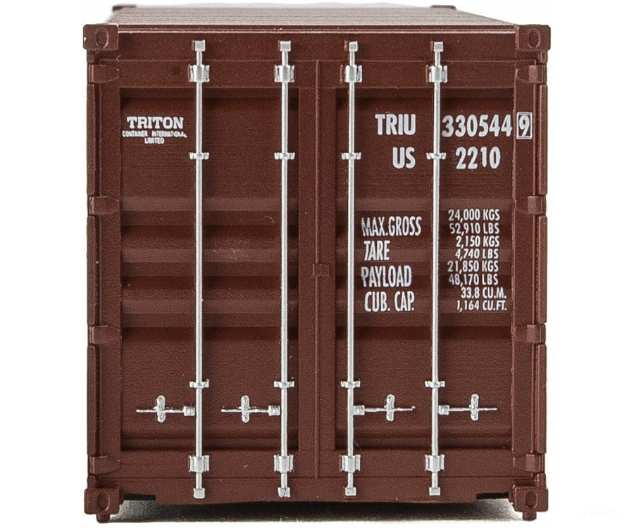Walthers Scenemaster 8053 20’ Corrugated Container - Assembled -- Triton (Brown White) Freight