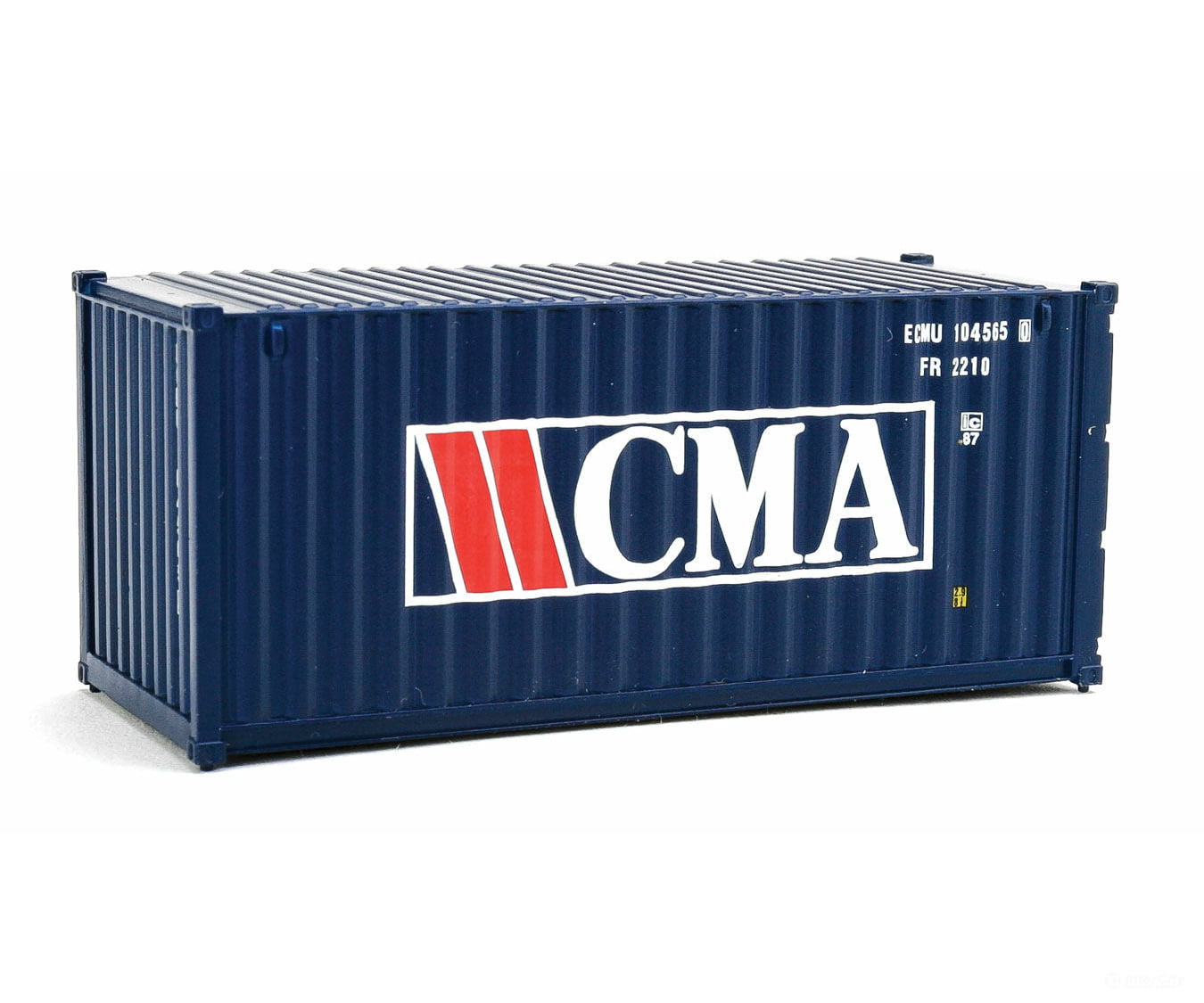 Walthers Scenemaster 8062 20’ Corrugated Container - Assembled -- Cma (Blue White Red) Freight