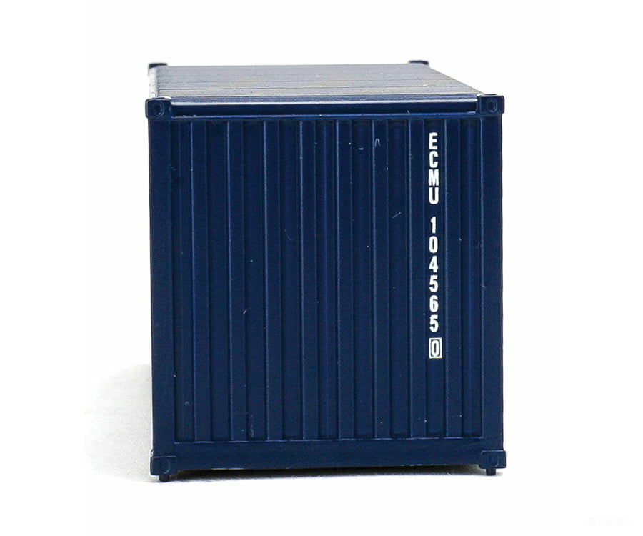 Walthers Scenemaster 8062 20’ Corrugated Container - Assembled -- Cma (Blue White Red) Freight