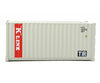 Walthers Scenemaster 8065 20’ Corrugated Container - Assembled -- K-Line (Gray Red White) Freight