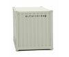 Walthers Scenemaster 8065 20’ Corrugated Container - Assembled -- K-Line (Gray Red White) Freight