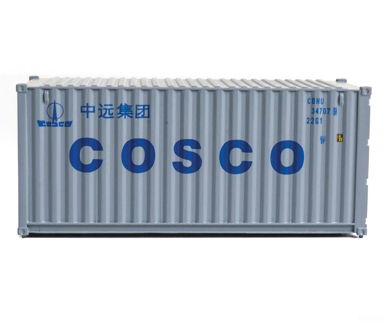 Walthers Scenemaster 8071 20’ Corrugated Container - Assembled -- China Ocean Shipping Company