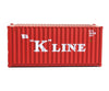 Walthers Scenemaster 8073 20’ Corrugated Container - Assembled -- K-Line (Red White) Freight