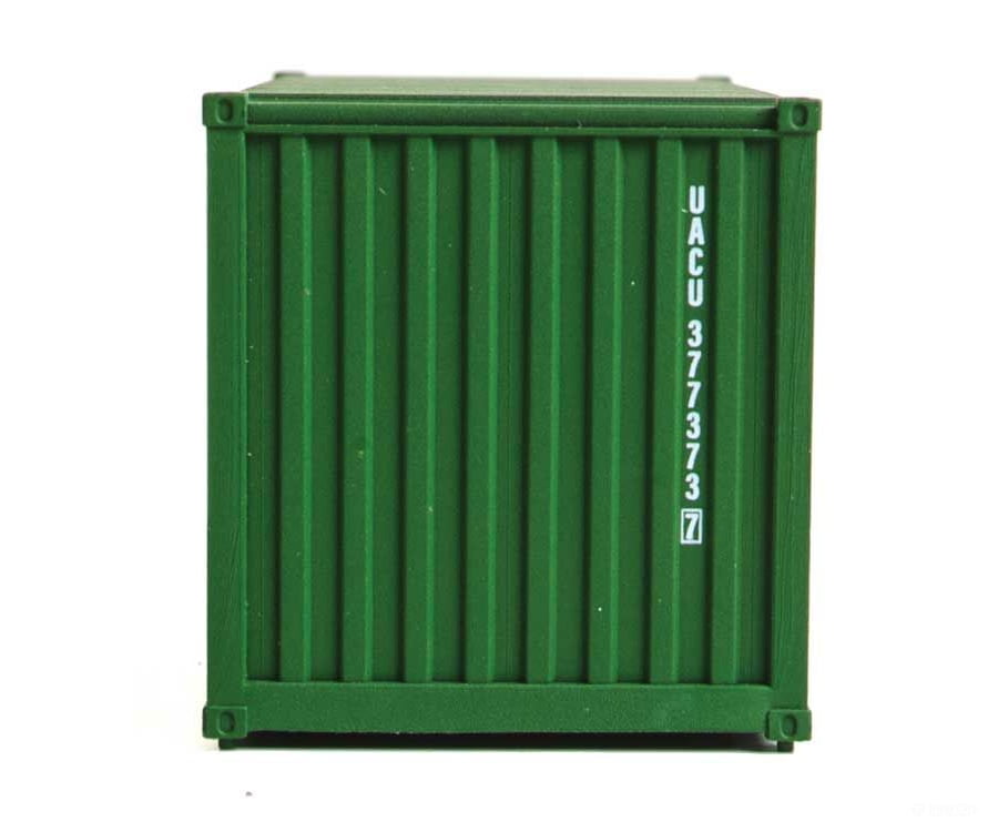 Walthers Scenemaster 8076 20’ Corrugated Container - Assembled -- Uasc (Green White Red) Freight