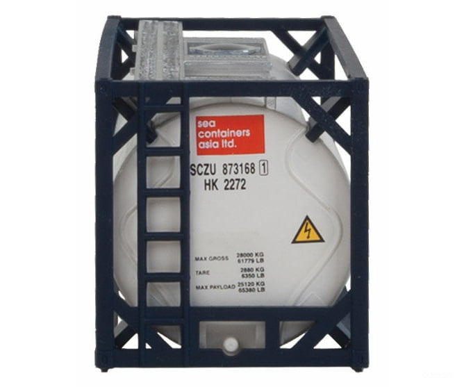 Walthers Scenemaster 8101 20’ Tank Container - Kit -- Seaco Freight Loads & Containers