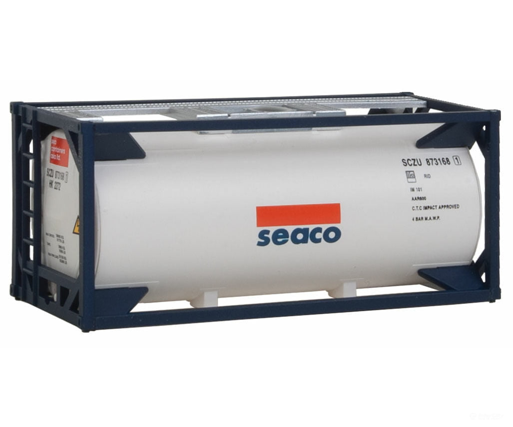 Walthers Scenemaster 8101 20’ Tank Container - Kit -- Seaco Freight Loads & Containers
