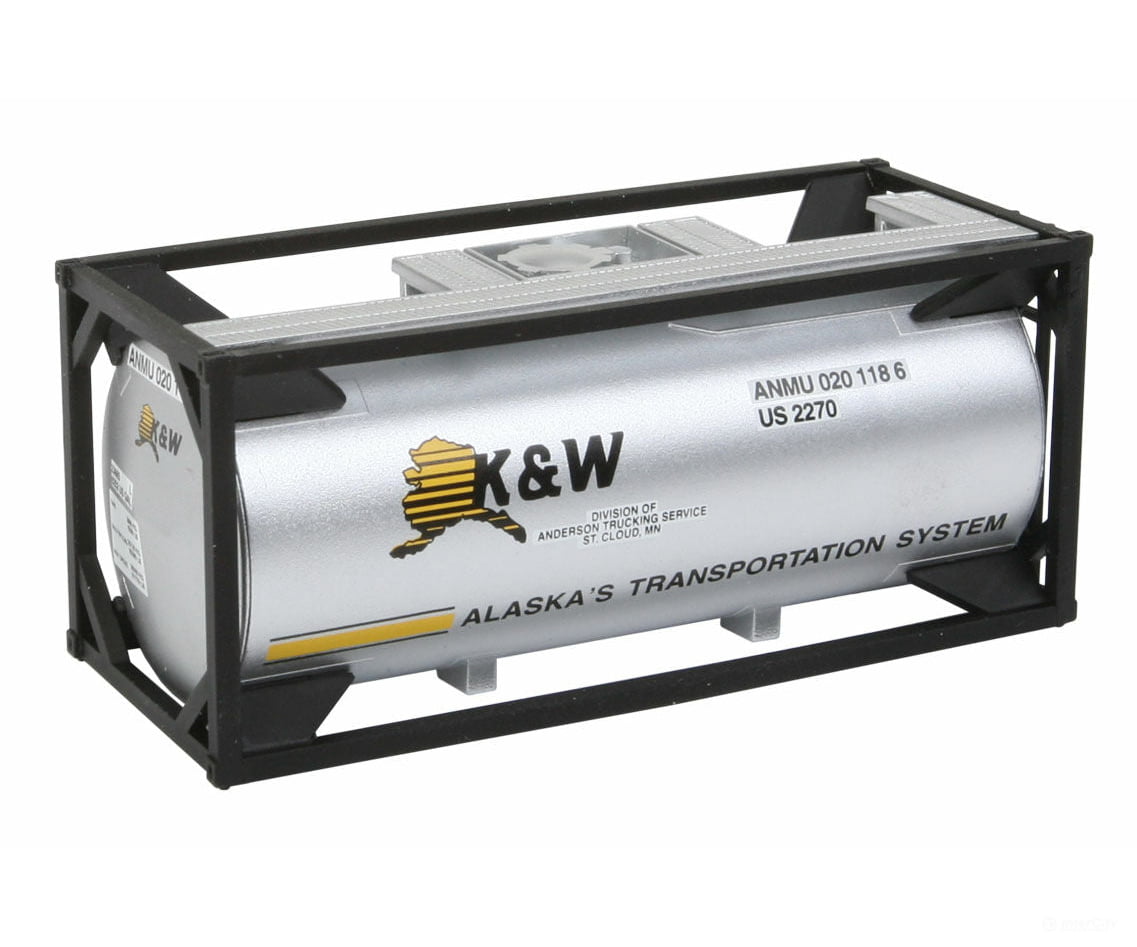 Walthers Scenemaster 8102 20’ Tank Container - Kit -- K&W Alaska Freight Loads & Containers