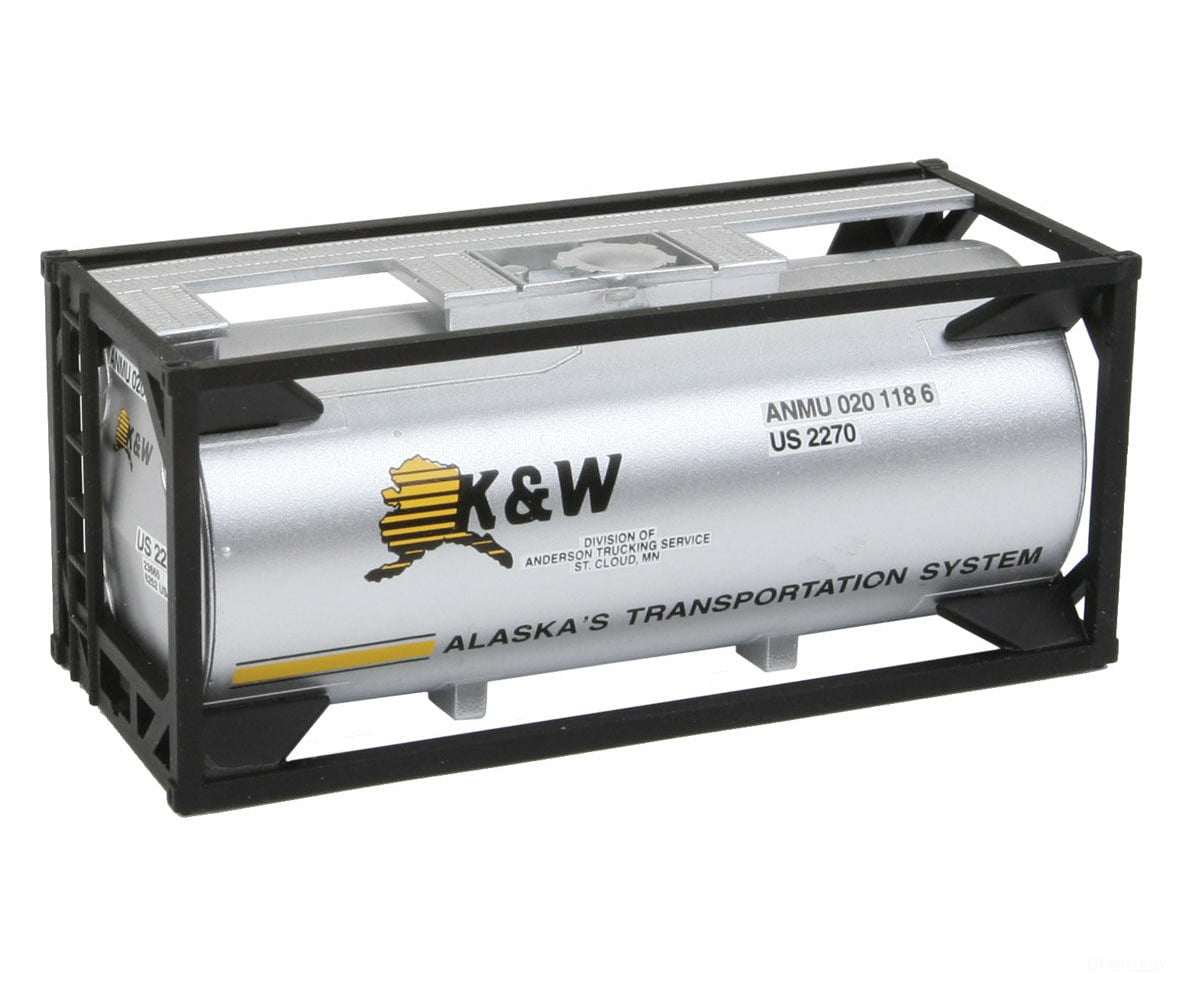Walthers Scenemaster 8102 20’ Tank Container - Kit -- K&W Alaska Freight Loads & Containers