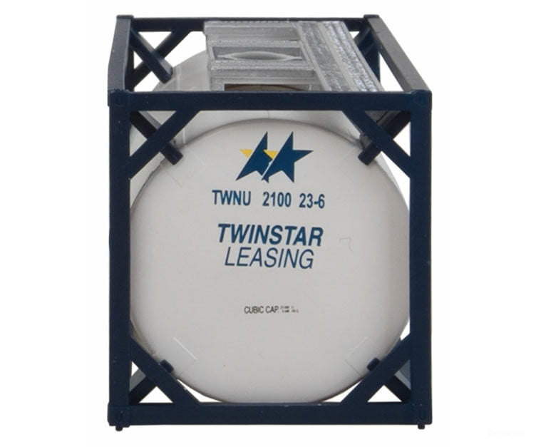 Walthers Scenemaster 8106 20’ Tank Container - Kit -- Twinstar Leasing Freight Loads & Containers