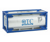 Walthers Scenemaster 8107 20’ Tank Container - Kit -- Santa Fe (White Blue) Freight Loads &