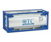 Walthers Scenemaster 8107 20’ Tank Container - Kit -- Santa Fe (White Blue) Freight Loads &