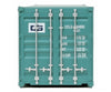 Walthers Scenemaster 8151 40’ Corrugated Container - Assembled -- China Shipping (Green White)