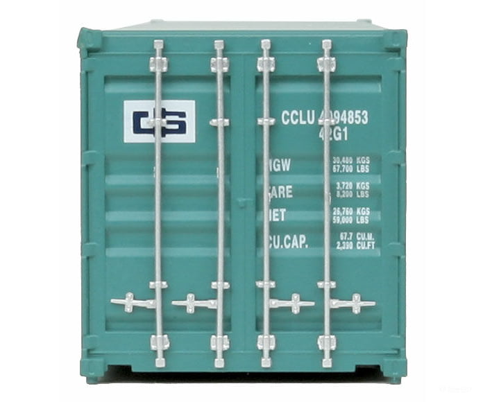 Walthers Scenemaster 8151 40’ Corrugated Container - Assembled -- China Shipping (Green White)