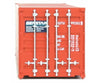Walthers Scenemaster 8152 40’ Corrugated Container - Assembled -- Genstar (Orange Blue White)
