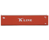 Walthers Scenemaster 8153 40’ Corrugated Container - Assembled -- K-Line (Red White) Freight