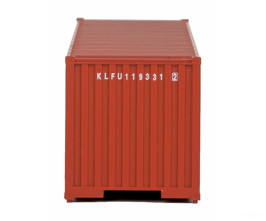 Walthers Scenemaster 8153 40’ Corrugated Container - Assembled -- K-Line (Red White) Freight