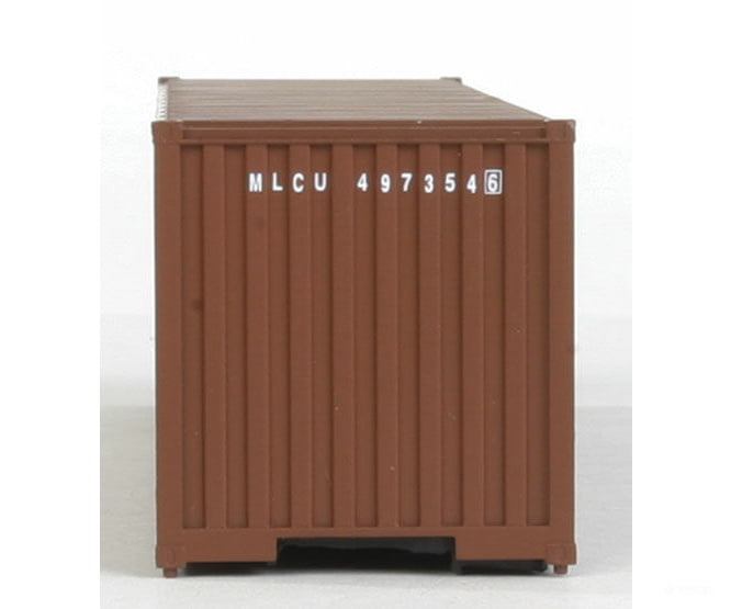 Walthers Scenemaster 8154 40’ Corrugated Container - Assembled -- Xtra (Brown White) Freight