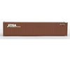 Walthers Scenemaster 8154 40’ Corrugated Container - Assembled -- Xtra (Brown White) Freight