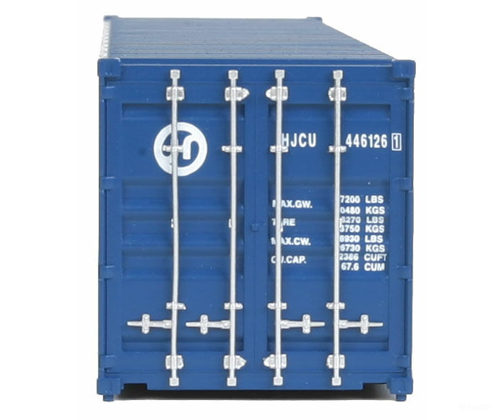 Walthers Scenemaster 8158 40’ Corrugated Container - Assembled -- Hanjin Freight Loads & Containers
