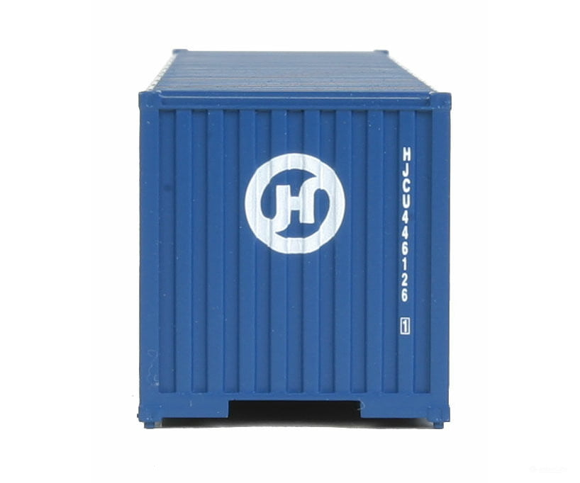 Walthers Scenemaster 8158 40’ Corrugated Container - Assembled -- Hanjin Freight Loads & Containers