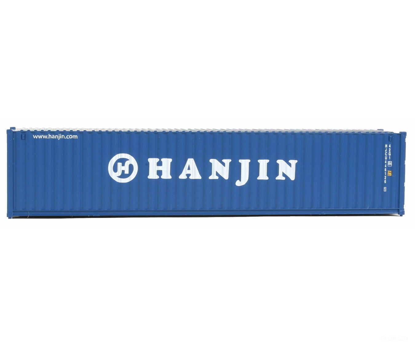 Walthers Scenemaster 8158 40’ Corrugated Container - Assembled -- Hanjin Freight Loads & Containers