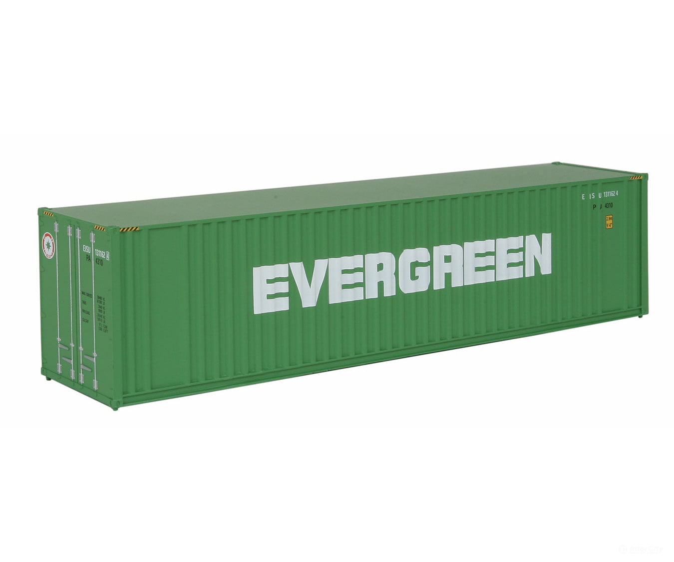 Walthers Scenemaster 8202 40’ Hi Cube Corrugated Container W/Flat Roof - Assembled - - Evergreen