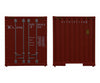 Walthers Scenemaster 8203 40’ Hi Cube Corrugated Container W/Flat Roof - Assembled -- K-Line