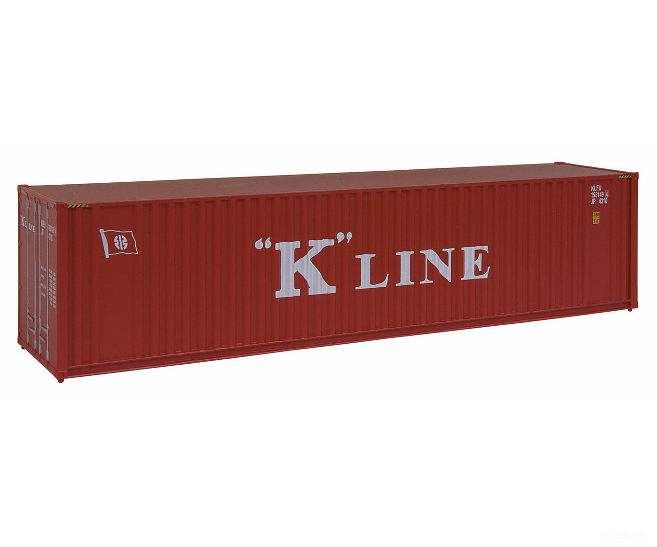 Walthers Scenemaster 8203 40’ Hi Cube Corrugated Container W/Flat Roof - Assembled -- K-Line