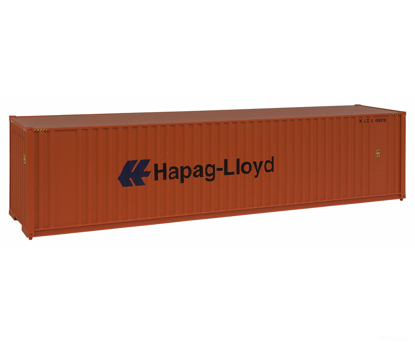 Walthers Scenemaster 8204 40’ Hi Cube Corrugated Container W/Flat Roof - Assembled -- Hapag-Lloyd