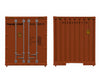 Walthers Scenemaster 8204 40’ Hi Cube Corrugated Container W/Flat Roof - Assembled -- Hapag-Lloyd
