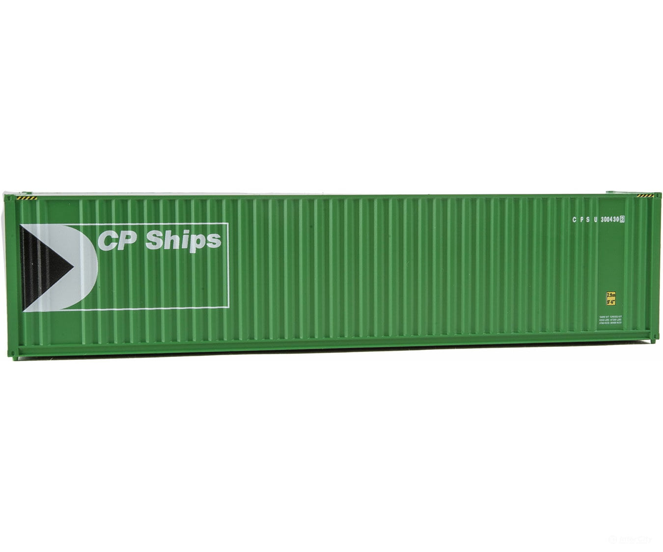 Walthers Scenemaster 8206 40’ Hi Cube Corrugated Container W/Flat Roof - Assembled -- Cp Ships