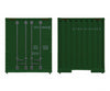 Walthers Scenemaster 8206 40’ Hi Cube Corrugated Container W/Flat Roof - Assembled -- Cp Ships