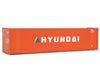 Walthers Scenemaster 8207 40’ Hi Cube Corrugated Container W/Flat Roof - Assembled -- Hyundai